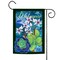 Toland Home Garden Blue and Green Floral "Welcome" Outdoor Rectangular Mini Garden Flag 18" x 12.5"